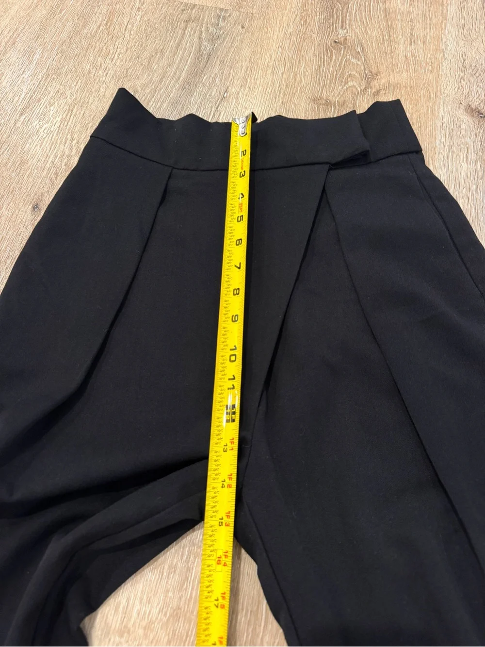 JLux Label Black High-Waist Pleated Dress Pants
